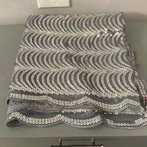 Betsy Johnson Gray Sparkly Scarf/Wrap. Brand New with Tags